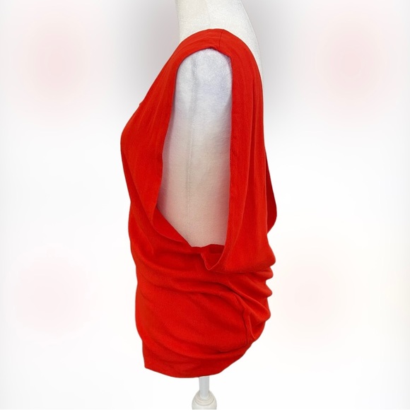 INDAH XSmall Fire Orange/reddish Tank Top Blouse Open back - Picture 2 of 5